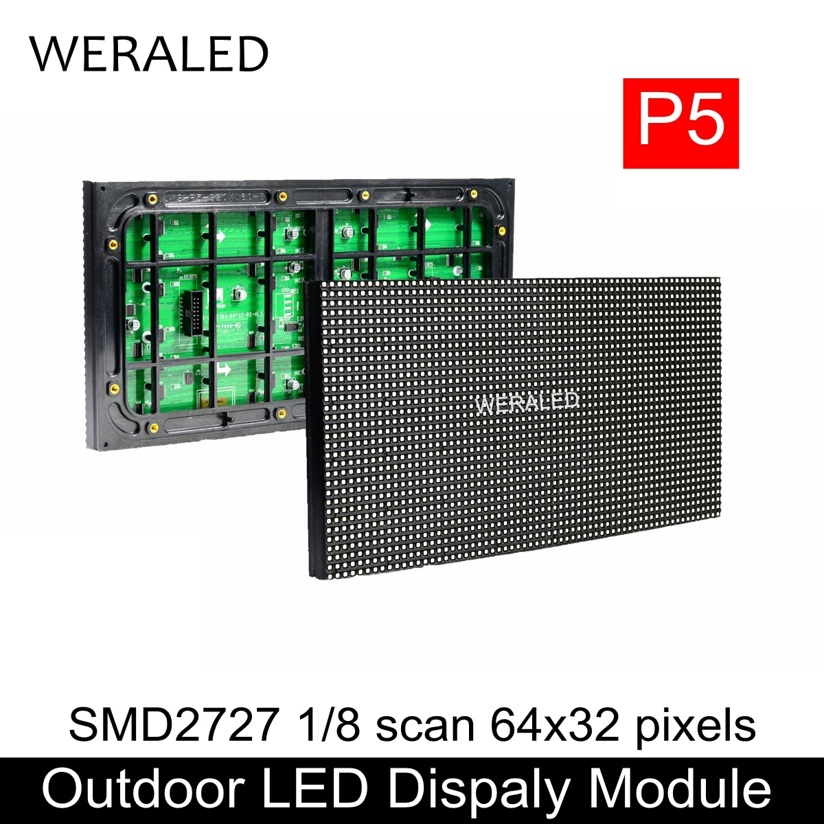 Outdoor P5 SMD Full Color LED Video Wall Module 320*160mm 64*32 Pixels P5 Outdoor LED Signboard RGB Panel Unit