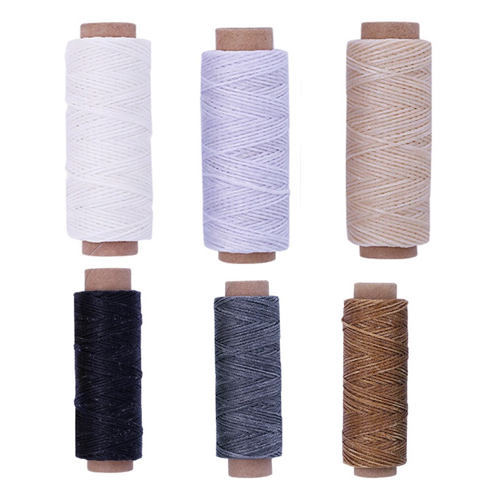 Naaigaren waxlijn diy handgemaakt slijtvast 150d 50m leer naaien plat waxdraad diy knutselgereedschap naaigaren