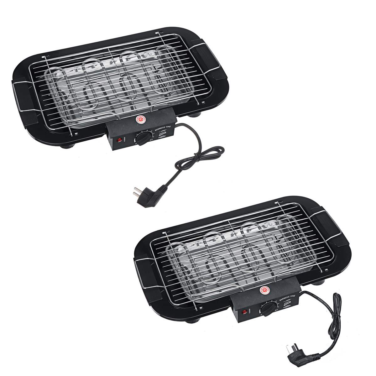 2000W Electric BBQ Grill Smokeless Barbecue Machine Household Indoor 5-Level Temperature Table Top Smokeless Tool for Camping