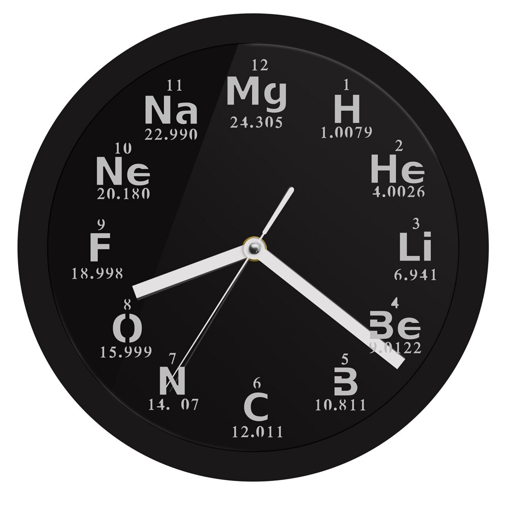 Science Chemical Elements LED Wall Clock Periodic Table Element Wall Clock Chemistry Science Geeks and Teachers
