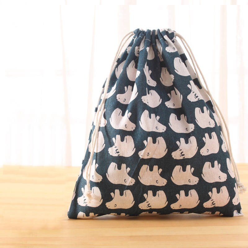 MICCK Travel Storage Bag Toy Storage Underwear Shoes Kids Toys Organizer Drawstring Cosmetic Candy Bags: S / Bear