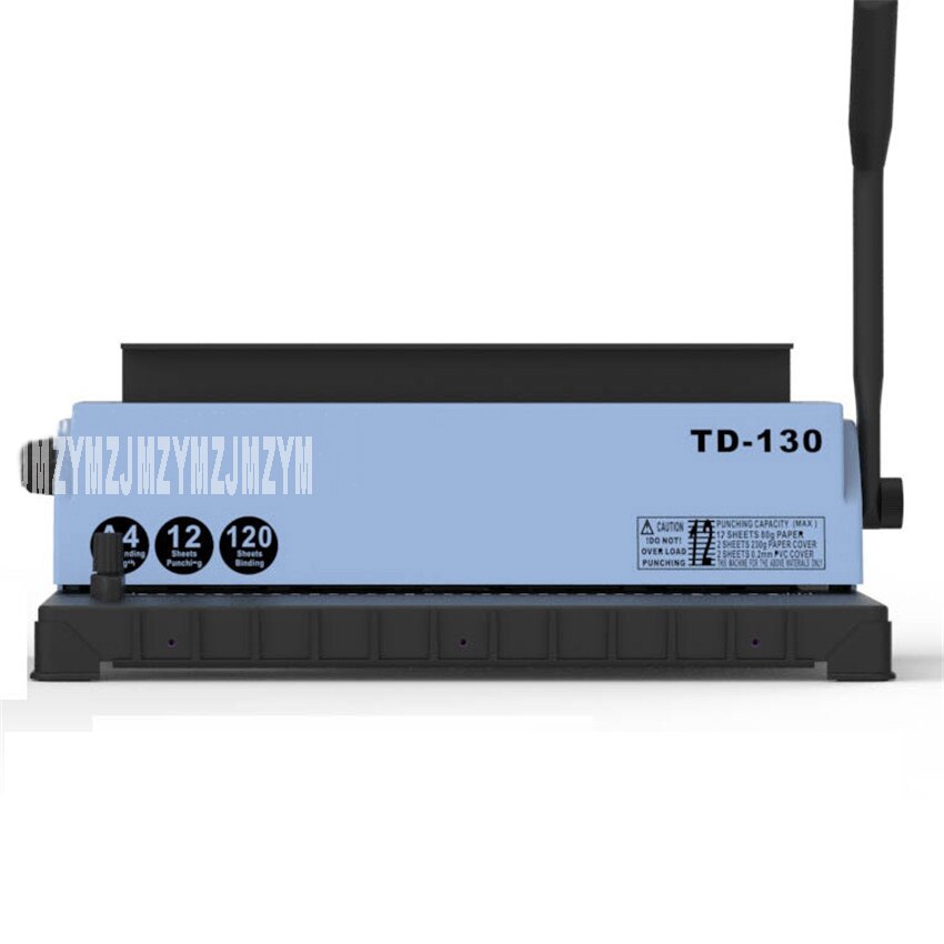TD-130 Spiral Wire Binding Machine 34 Hole File Menu Tender Document Picture Photo Album Manual Punch Hole Bind Machine