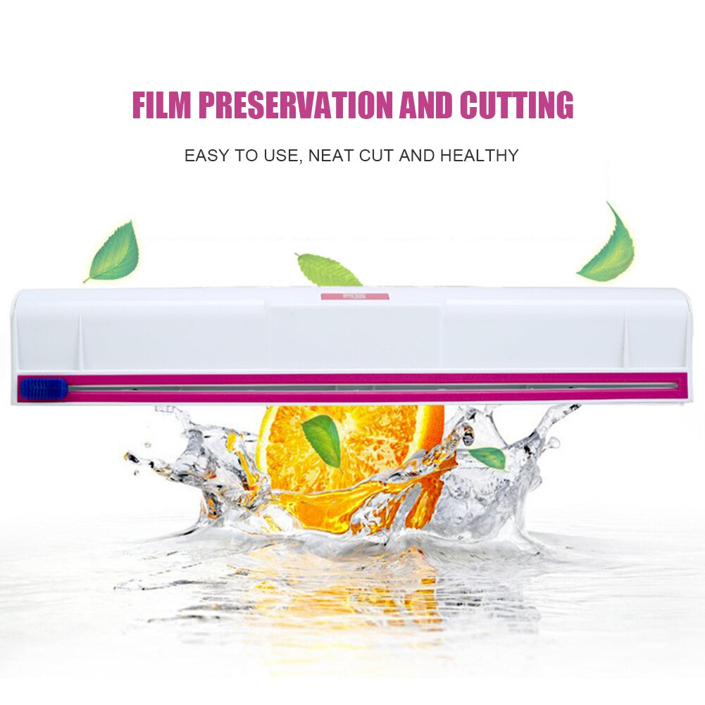 Cutter Storage Holder Kitchen Tool Food Preservation Film Cutters Kitchen Tools Plastic Film Wrap Cling Dispenser