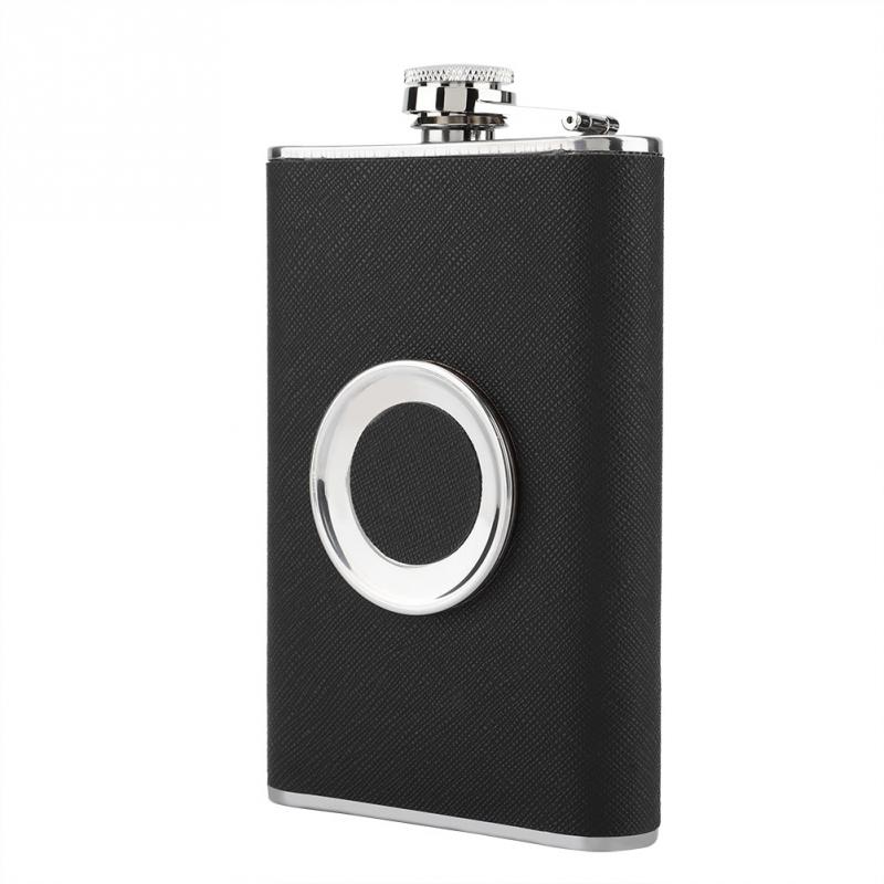 8 oz Shot Flask with Built-in Collapsible Shot Glass and Funnel Shot Flask Stainless Steel