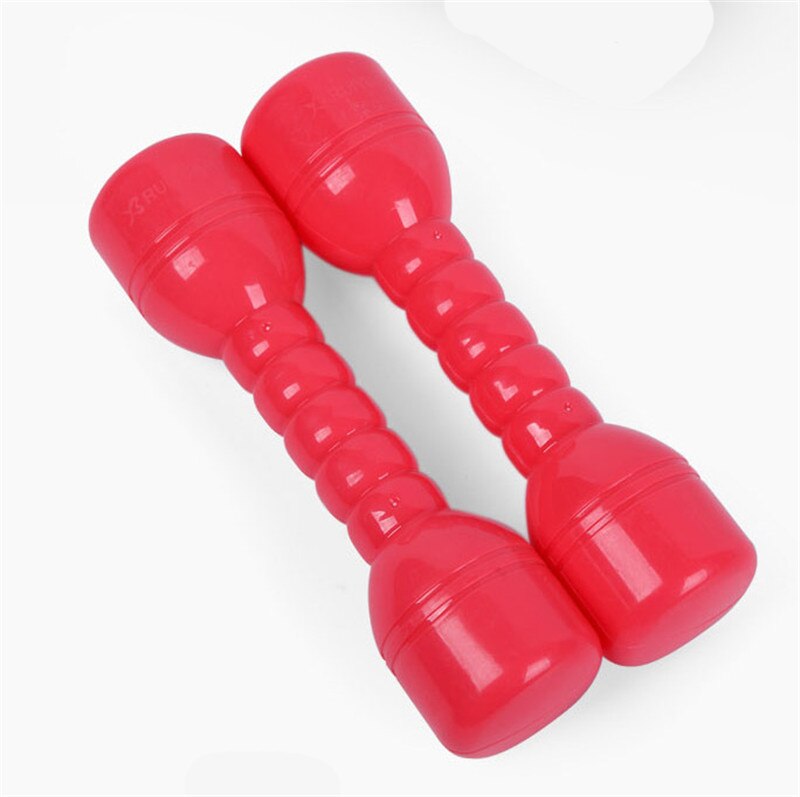 1 par = 2 piezas de plástico niños dumbell juego de Deporte fitness baile herramienta de entrenamiento en interiores 4 colores: Rojo
