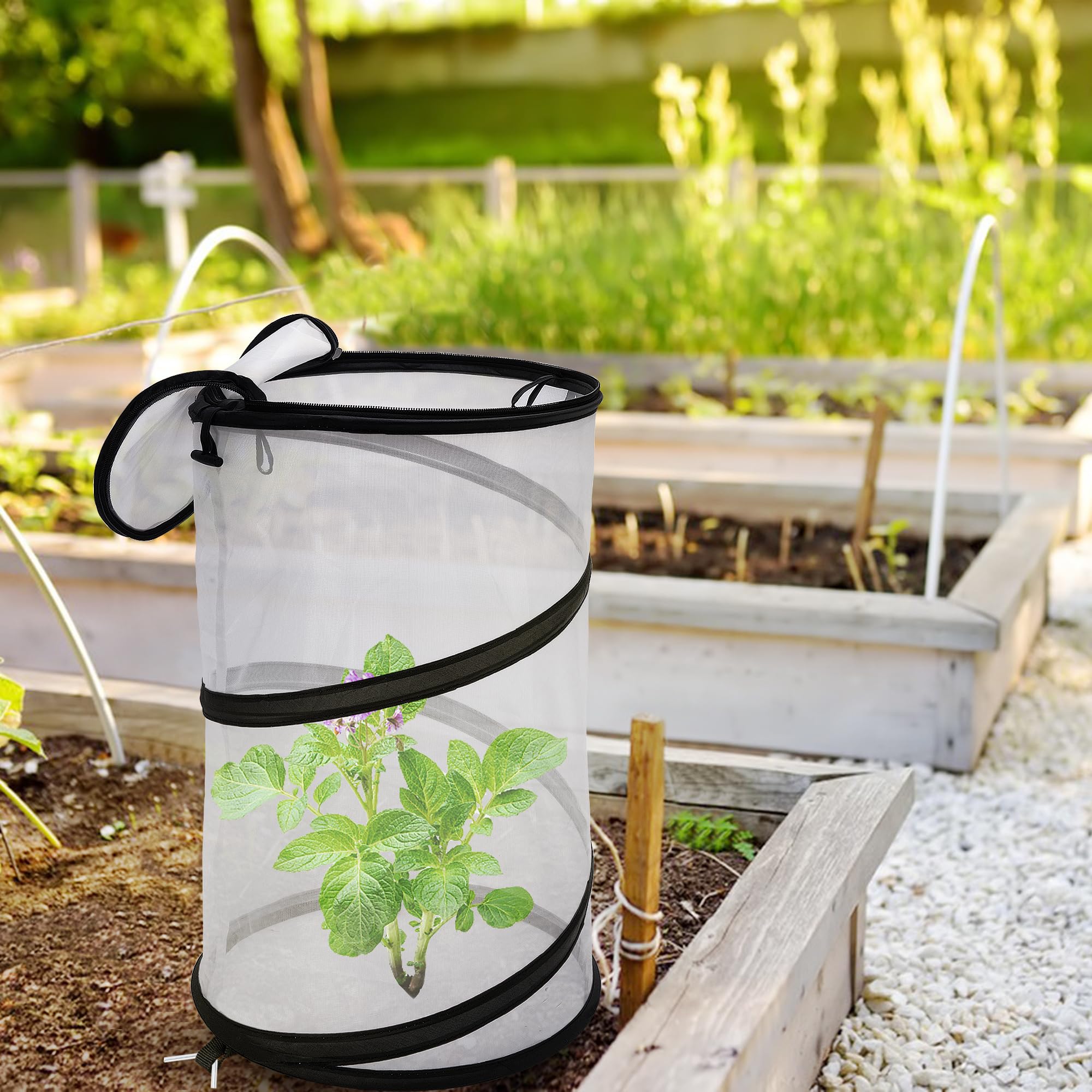 Garden Mesh Plant Enclosure Cover Pop-up Garden Cover Pests Protection Guard for Fruit, Vegetables, Flowers and Herbs