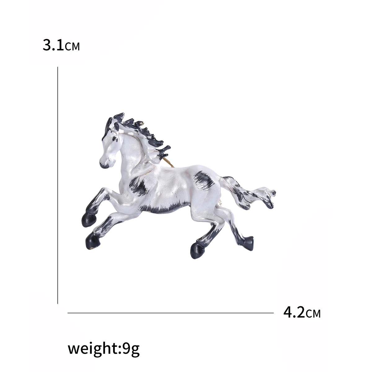 Strass-Einhorn-Broschen für Damen, unisex, Pferdeadeln, Büro, Party, Freund, , Schmuckzubehör: Titan überzogen