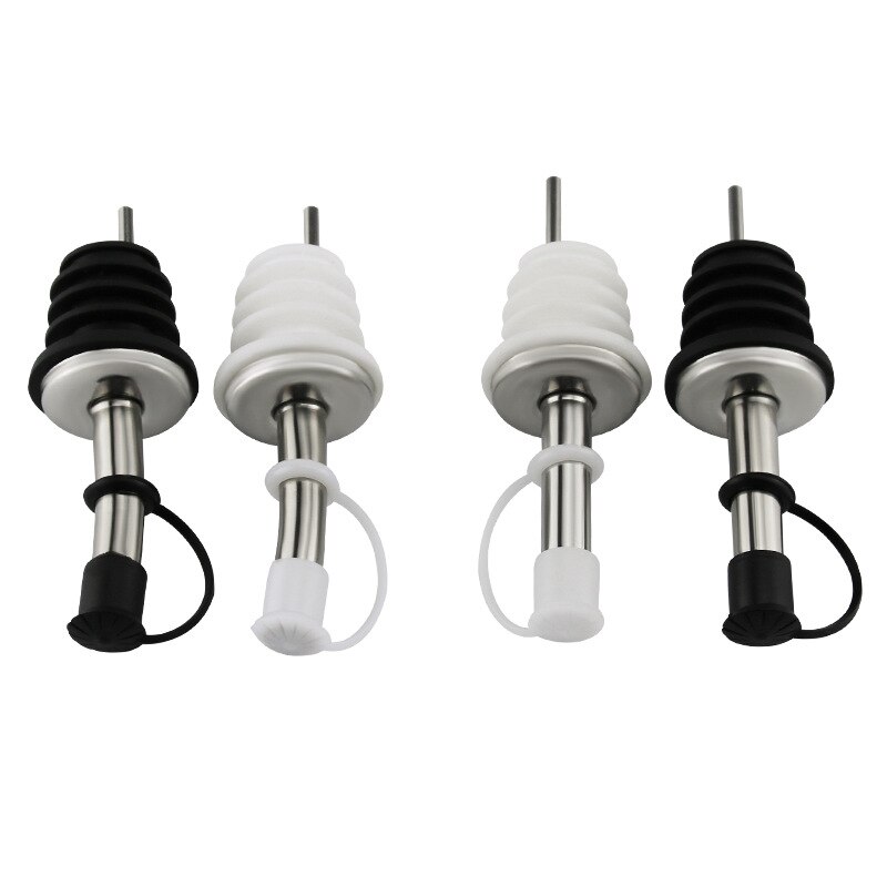 Stainless Steel Wine Pourers Dust Covers Speed Wine Bottle Pourer Olive Oil and Vinegar Tapered Stopper Spout