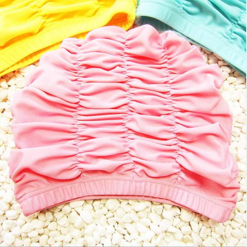 Schattige effen kinder grote oorkappen badmuts comfortabele opvouwbare kinderbadmuts