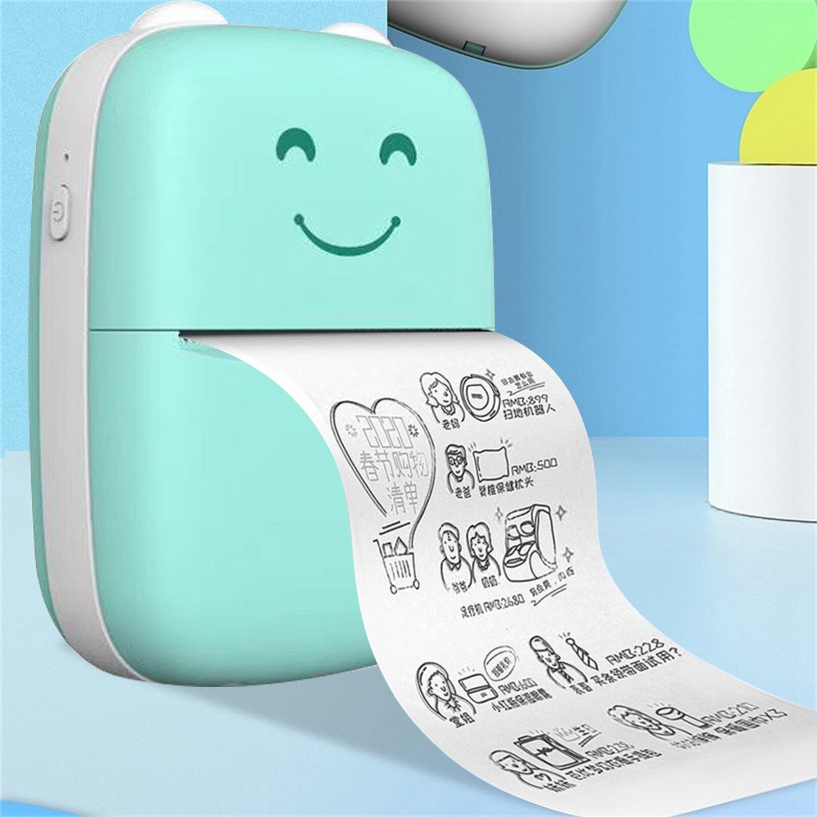 Thermal Portable Bluetooth Printer 58mm Mini Wireless POS Thermal Image Photo Printer For Android IOS Mobile Phone Paper