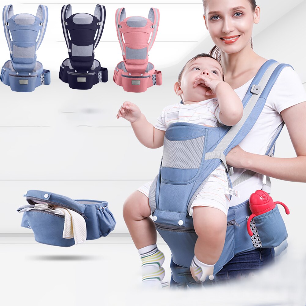 Siège de hanche 0-48month porte-bébé quotidien mains libres -né enveloppement détachable Portable sac à dos réglable en plein air multifonctionnel