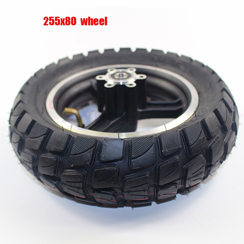 10 Inch Wheels for Kugoo M4 Pro Folding Electric Scooter 10x3 Inch Off-road Inner Outer Tire with Alloy Rims 255x80 Tyre 80/65-6: 255x80 wheel