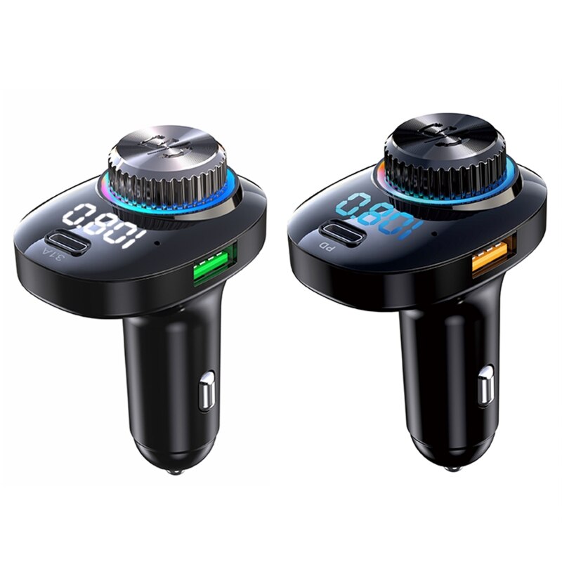 Reproductor de música mejorado para coche, adaptador de carga rápida de 22,5 W, receptor de llamadas manos libres, equipo de música Interior para coche