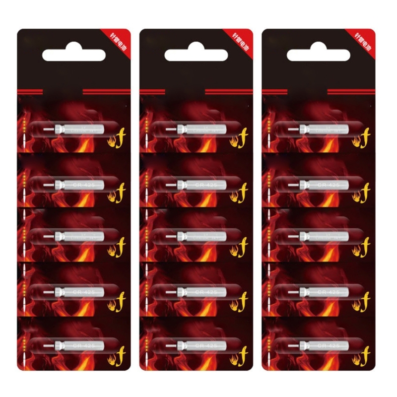 CR425 Lithium Cells 25mAh Batteries For Fishing Electric Float Light, 3V Night Light Long Use Battery Set 5/10/15/20Pcs: Yellow
