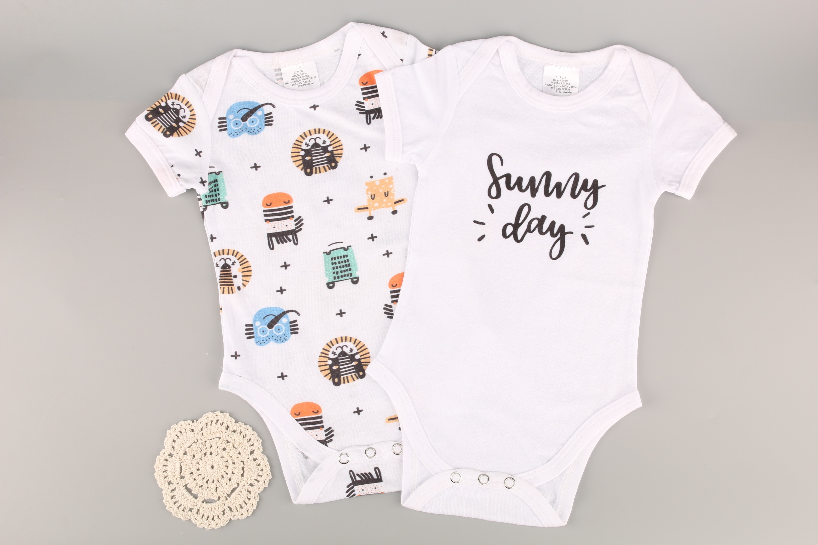 Happyflute 2 -teiliges einstellen Baby-strampler, kurzarm-baumwolloveralls, neugeborenenkleidung für jungen und mädchen