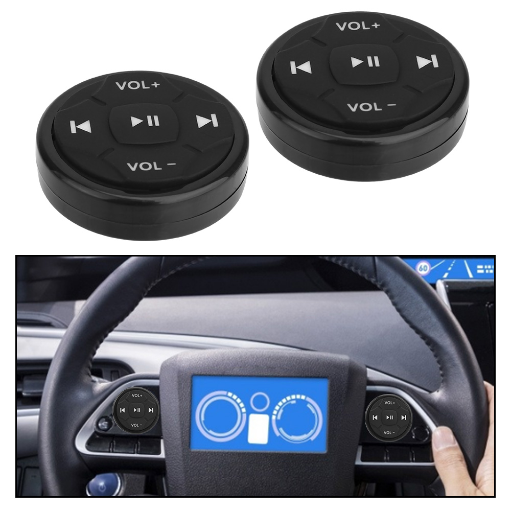 Botón de Control remoto para coche, botón de volumen multimedia Universal, 5 teclas, inalámbrico, Bluetooth, para Android IOS, interruptores para volante de coche