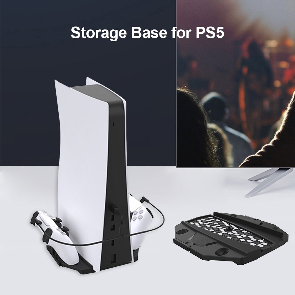 Soporte Vertical para consola de juegos PS 5 PS5 edición Digital, montaje de base, Ventilación de refrigeración integrada con pies antideslizantes,