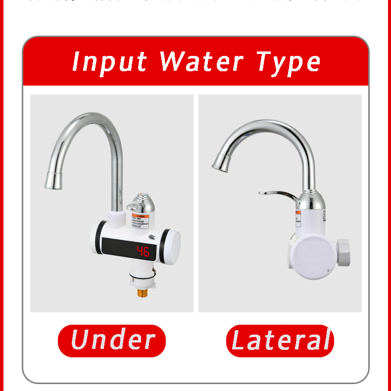 110V Electric Flow Water Heater 220V Tankless Water Faucet for Home Portable Instantaneous Water Heater Tap