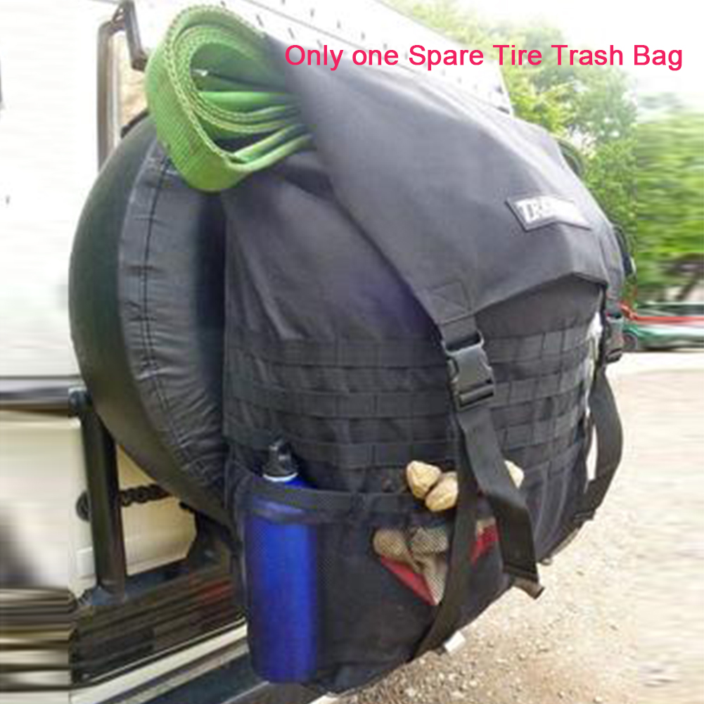 Practical Accessories Tire Trash Bag Car Hanging Soft Leak Proof Storage Portable Spare Bin Exterior Durable For Jeep