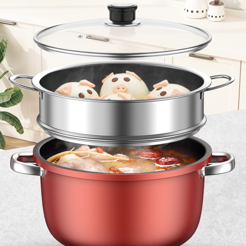 Thick Bottom Clay Pot for Cooking Non-stick Cookware Hotpot Rice Cooker Food Steamer Pans Induction Marmitas Home Kitchenware