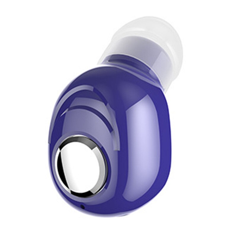 Draadloze Bluetooth 5.0 Enkele Headset Oortelefoon Oordopjes CVC8.0 Digitale Ruisonderdrukking Waterdicht Anti-Zweet Verborgen Ear Plug: Blauw