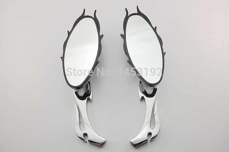 CHROME FLAME REARVIEW MIRRORS FOR SUZUKI BOULEVARD V STROM M109 M109R C50