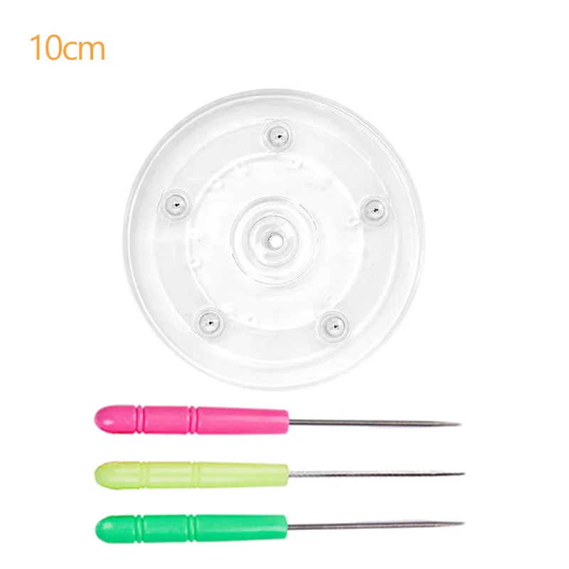 1pc Acrylic Square/Round Cookie Turntable Mini Cake Cupcake Decorating Turntable With Anti-Slip Silicone Mat Decaration Supplies: SKY BLUE