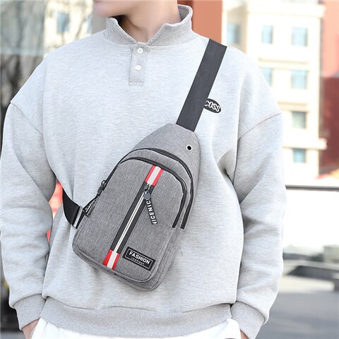 Heren kleine borsttas casual canvas crossbody tas schoudertas reizen wandelen messenger heren heuptas