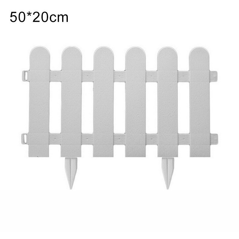 5pcs/set Indoor Outdoor Garden Fence Plastic Fence for Garden Courtyard Kindergarten Flower Vegetable Small Fence DIY Decoration: 50x20cm with ground
