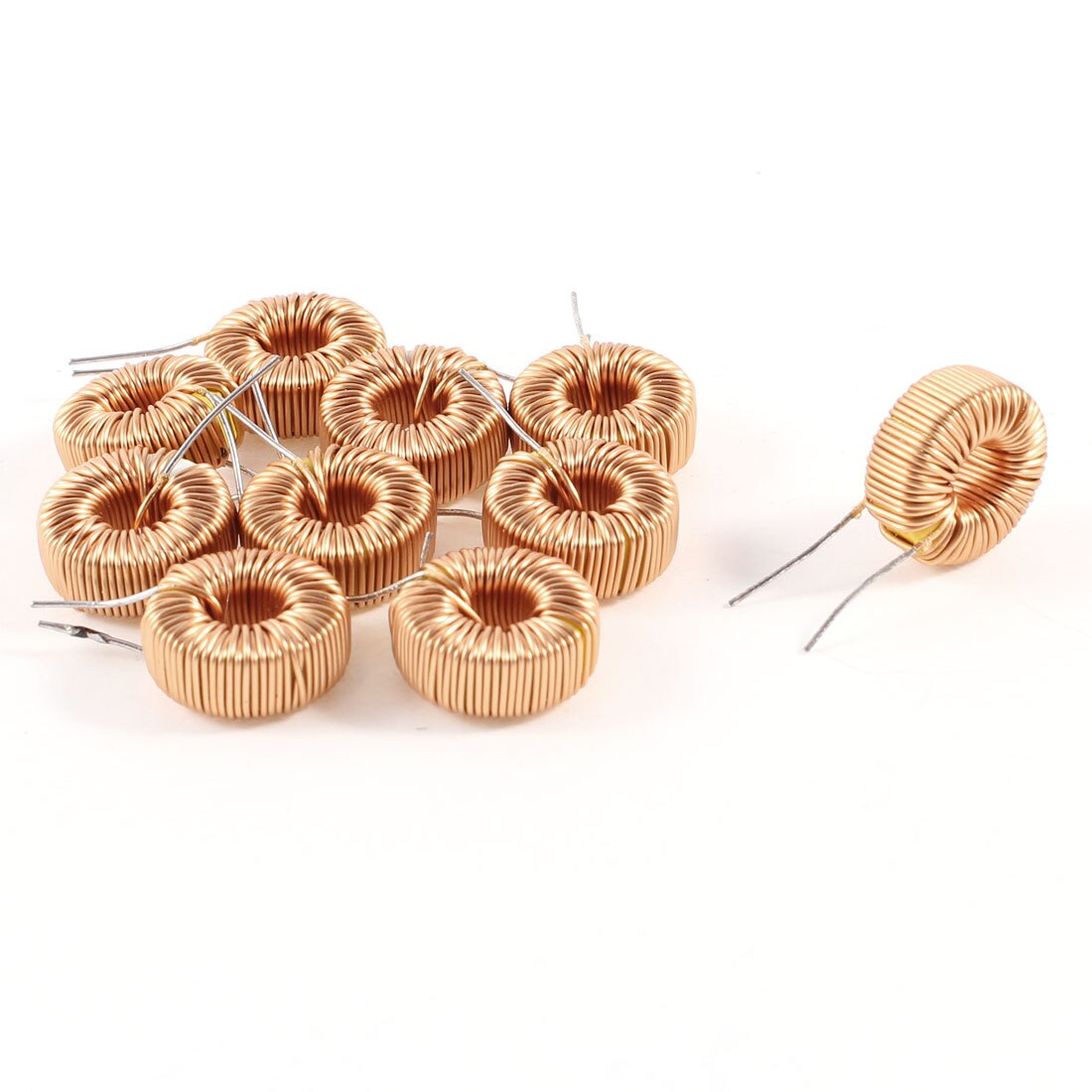 UXCELL 10 Pcs Toroid Core Inductor Wire Wind Wound 180Uh 190Mohm 1A Coil