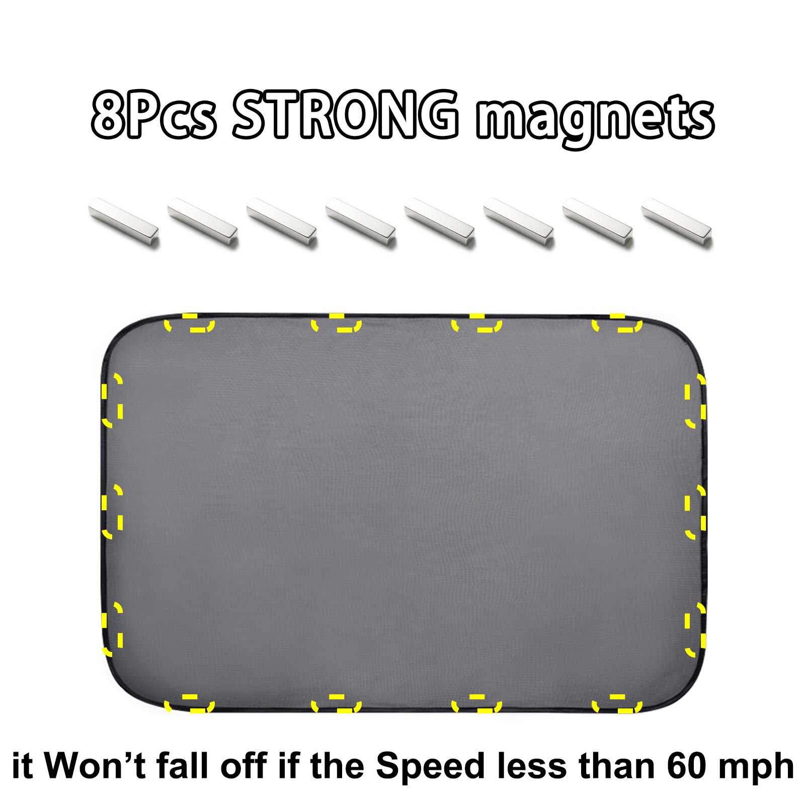 Magnetic Moonroof Sunroof Sun Shade Mesh Car Roof Awnings Cover Camping Kept The Bugs Out Screen Anti-Mosquito Trips SUV Tent