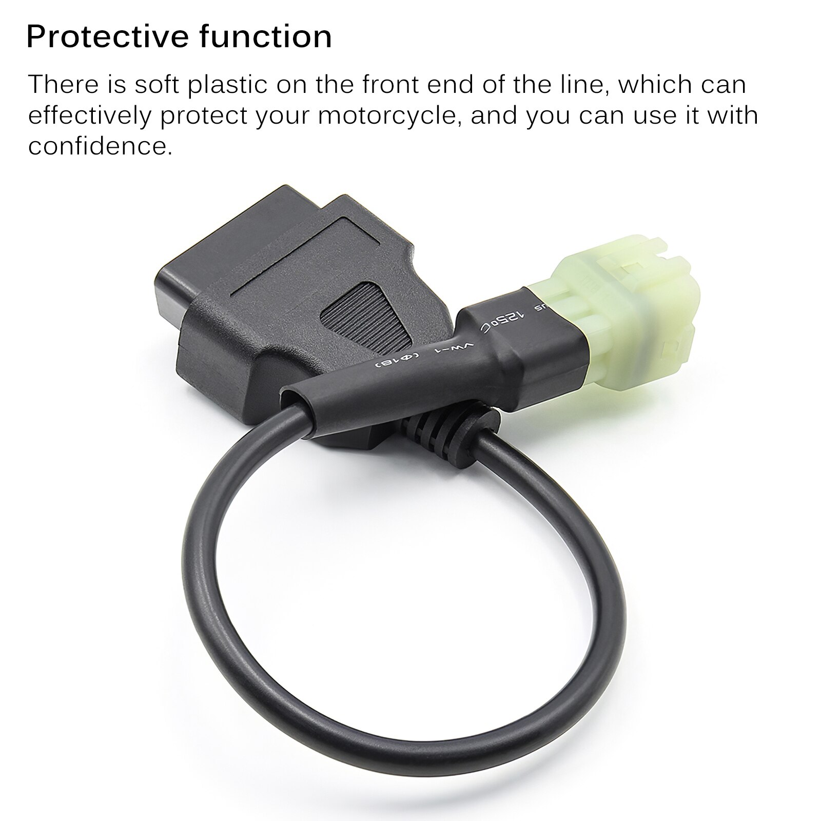 16Pin-6Pin Motorcycle OBD Cable Plug Cable Protective OBD2 Adapter Converter Cable Diagnostic Cable Adapter for KTM