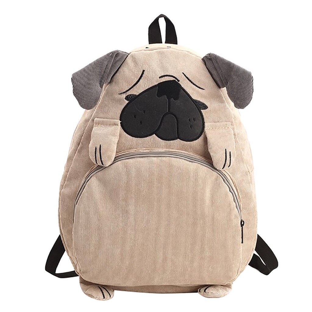 Aelicy para mujer mochila Casual lindo orejas de perro zorro bordado terciopelo señoras lona mochilas escolares adolescentes bolsas de viaje: KH