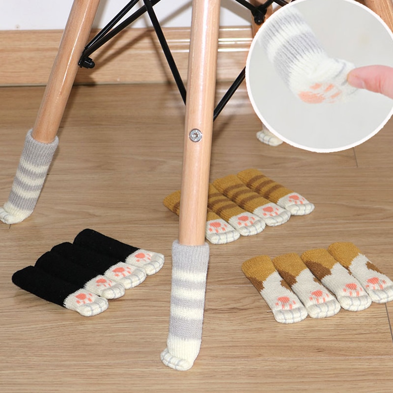 4Pcs/set Cat Paw Table Foot Socks Chair Leg – Grandado