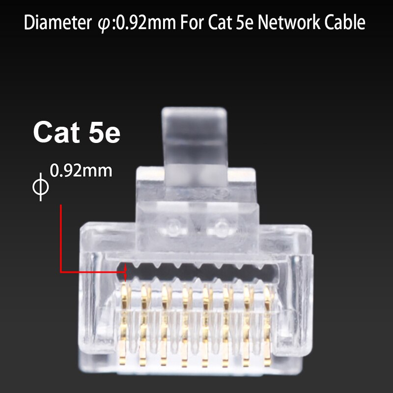 OULLX RJ45 Connector Ethernet cable Plug Cat6 Cat5 Cat5e RJ45 Jack Network 8p8c Unshielded Modular UTP Keystone 20/50/100pcs: 20 PCS / Cat5e