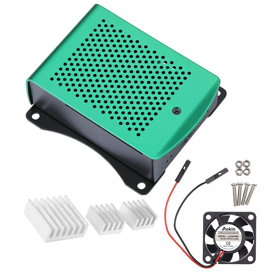 Raspberry Pi 3 Case Aluminum Heatsink Metal Enclosure Case RPI 3 Raspberry Pi 3 Model B Cooling fan Heat sink