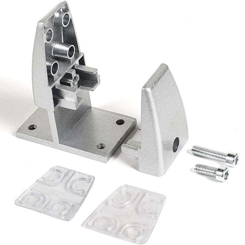 2Pcs Screen Partition Clip Aluminium Alloy Office Desk Partition Support Bracket Shelf Clamp Holder Screen Clips Silver