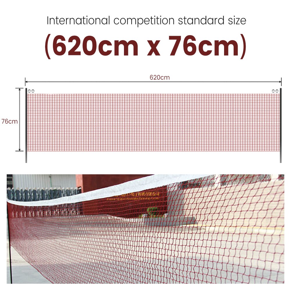 Rede profissional de tênis para treinamento, rede para treinamento de tênis ao ar livre, malha para vôlei e treinamento, 6.2m x 0.76m