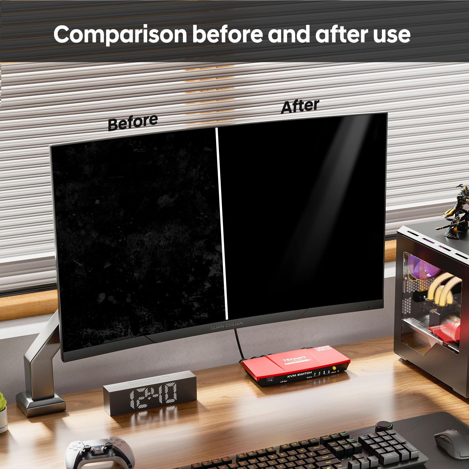 Kit de spray limpiador de pantalla: spray limpiador de vidrio y paño de limpieza de microfibra, adecuado para una variedad de vidrios, gafas y lentes de cámara