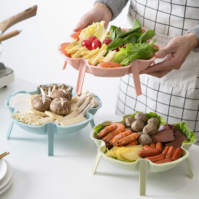 1 Uds., placa de flor superpuesta, olla , plato lateral, vajilla creativa para el hogar, plato pequeño de fruta, plato de postre