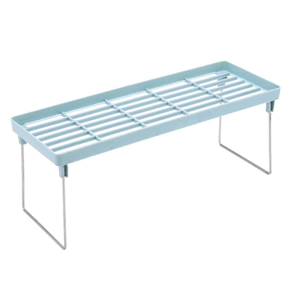 Thuis Opbergrek Staand Rek Keuken Aanrecht Opslag Organizer Plankhouder Rack Praktisch Huis Keuken Opbergrek: Blauw