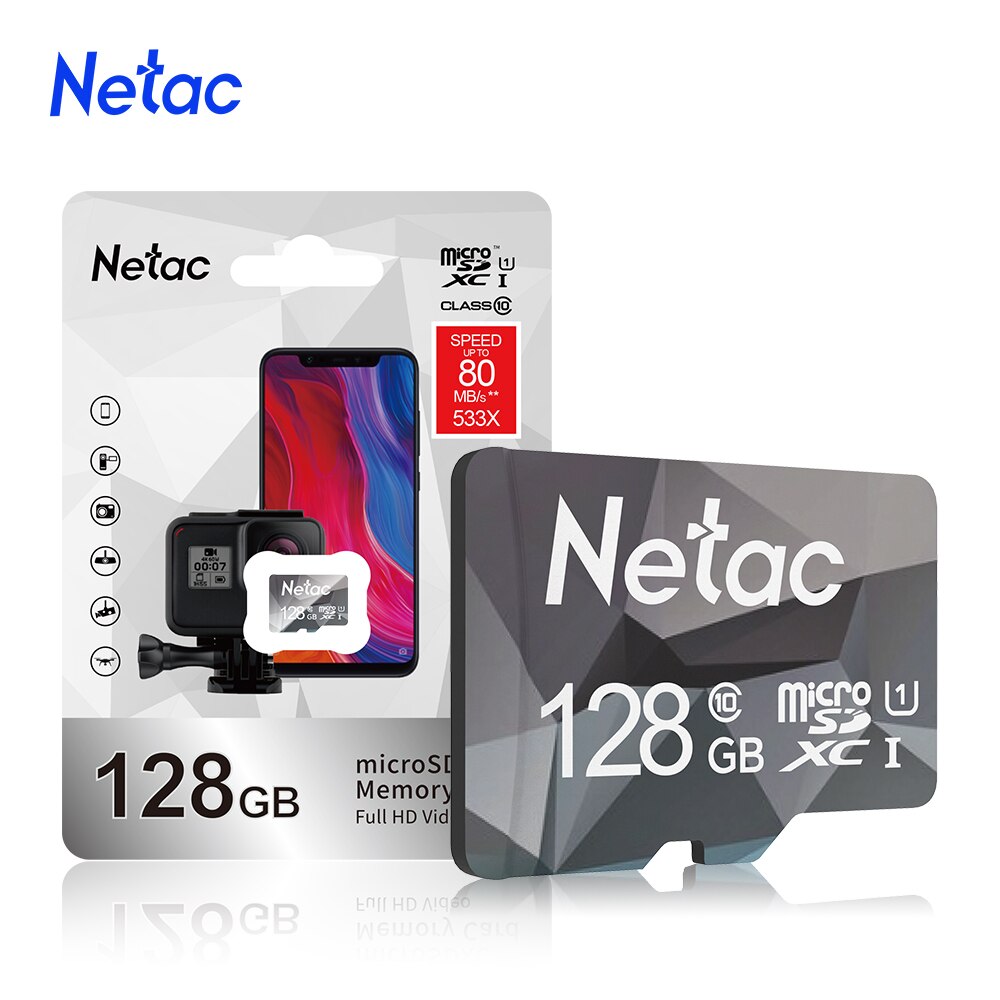 Netac carte Micro SD 32gb 64gb 16gb Class10 TF carte 128gb carte mémoire pour Smartphone et ordinateur portable