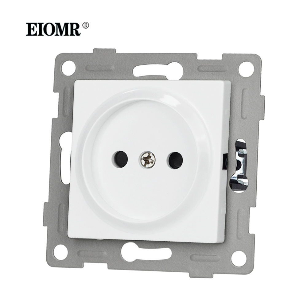 EIOMR K1 Series Multiple Frames White Crystal Glass Panel EU FR Sockets and Switches Dimmer Fan Foot Lamp Rj45 Outlet Module DIY: Type 17