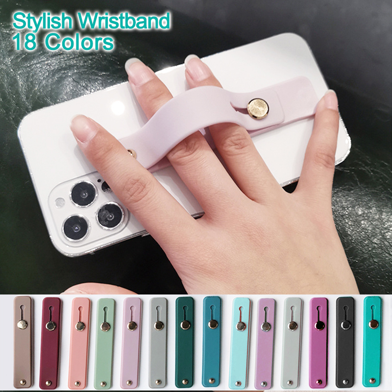 Muñequera Universal excelente para iPhone, agarre de dedo para samsung, soporte para teléfono móvil, soporte de enchufe adhesivo Push back