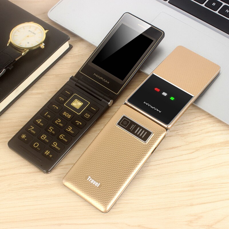 F699 espelho mágico extra fino clamshell grande personagem alto botão vibração grande alto-falante grande bateria telefone da família
