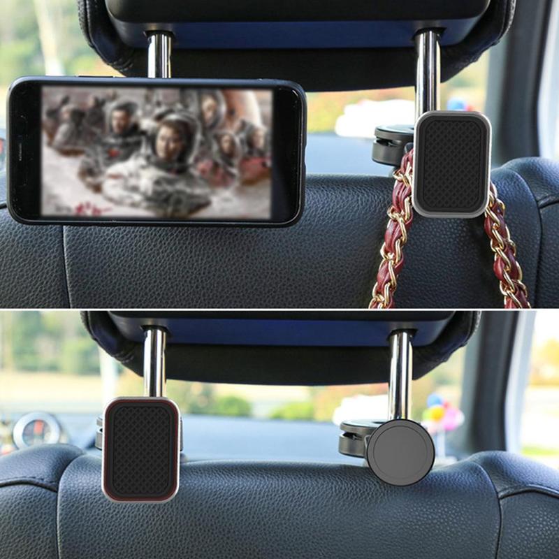Magnetisk biltelefonhållare krok baksäte nackstöd universal soporte ipad för iphonehållare stativ magnetfäste biltillbehör
