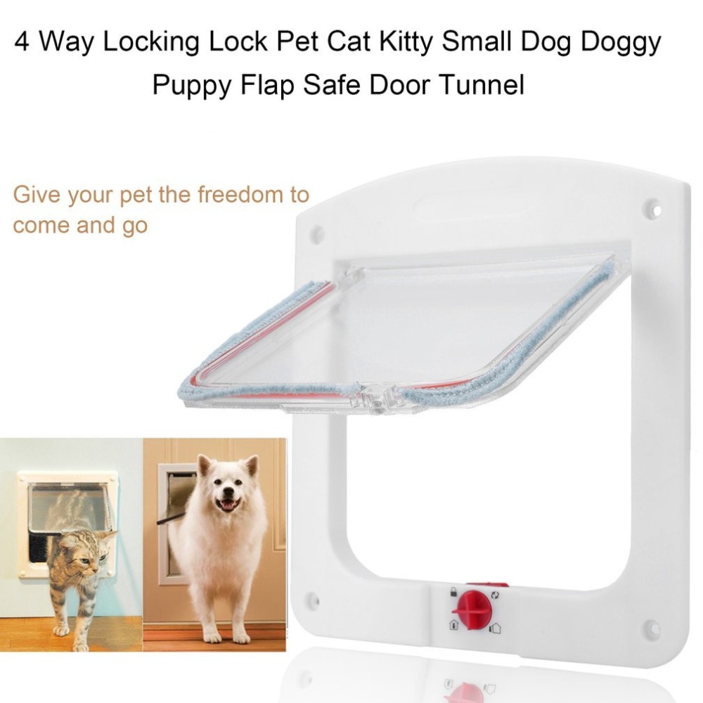 Locking Lock Pet for Cat Kitty Small Dog Doggy Puppy Flap Safe Door catholic ramp home security gate puppy gate window mesh gate