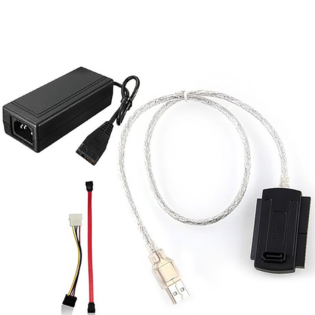 Sata/Pata/Ide Schijf Naar Usb 2.0 Adapter Converter Kabel Voor Harde Schijf Schijf Hdd 2.5 "3.5" Met Externe Ac Power Adapter