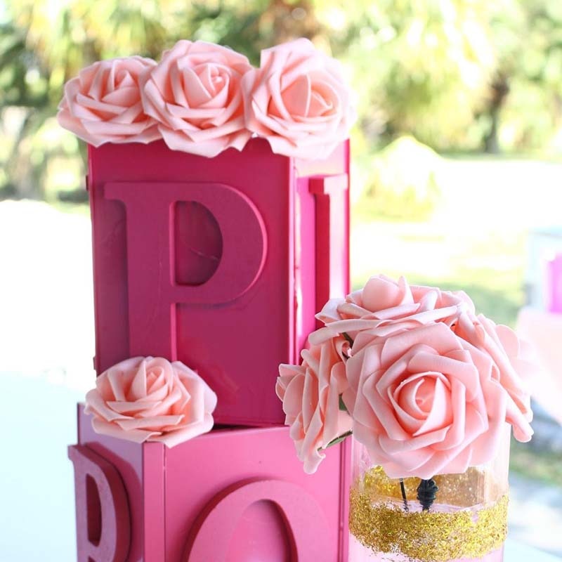 30Pcs 8 Cm Grote Foam Rose Kunstmatige Bloemhoofdjes Voor Bruiloft Decoratie Diy Kransen Boeket Handgemaakte Ambachten Accessoires