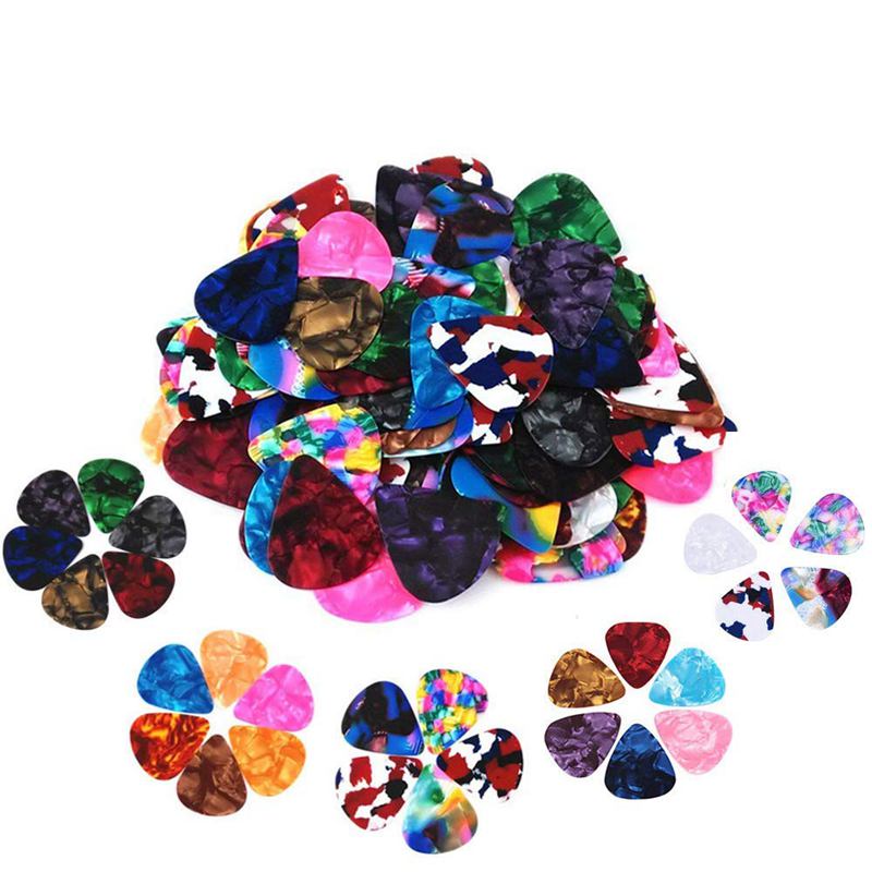 60 Pack Abstract Art Colorful Guitar Picks, Unique Guitar For Bass, Electric & Acoustic Guitars Includes 0.46mm, 0.